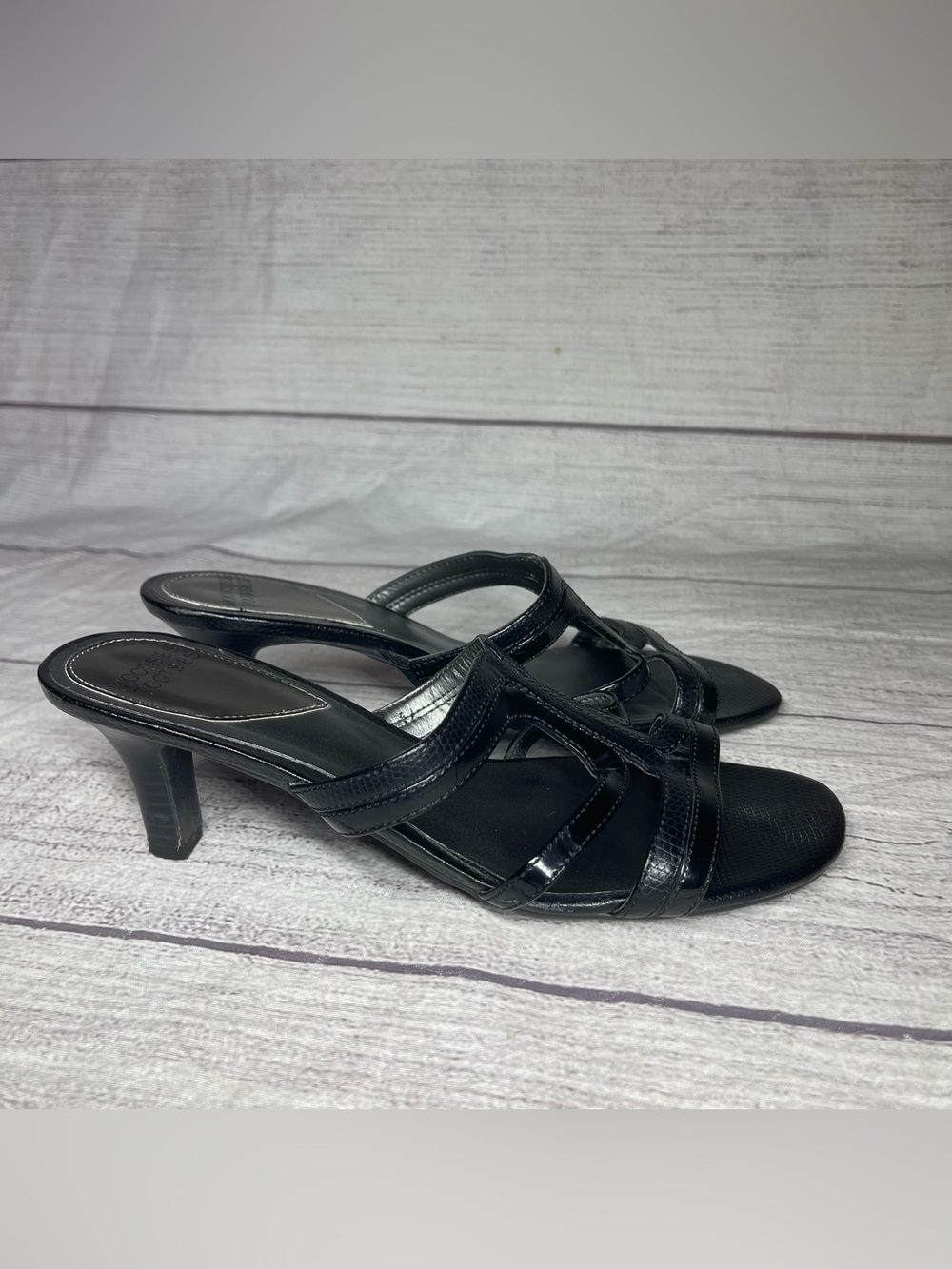 Mootsies Tootsies Women’s 7.5 Black Kitten Heels Sandals